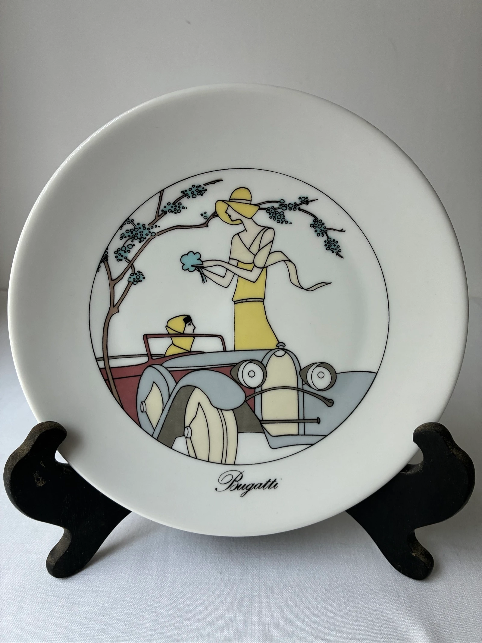 Vintage Art Deco Bugatti porcelain plate – Jacques Lobjoy France